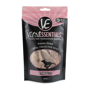 Vital Essentials Freeze-Dried Vital Treats Rabbit Ears