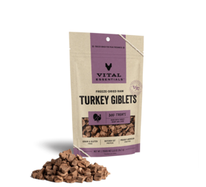 Vital Essentials Freeze-Dried Raw Turkey Giblets Dog Treats