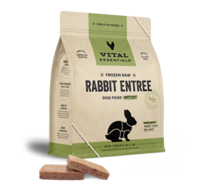Vital Essentials Frozen Raw Rabbit Entree Dog Food Patties