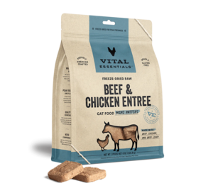 Vital Essentials Freeze-Dried Raw Beef & Chicken Entree Cat Food Mini Patties