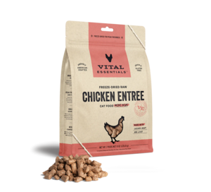 Vital Essentials Freeze-Dried Raw Chicken Entree Cat Food Mini Nibs