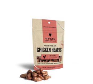 Vital Essentials Freeze-Dried Raw Chicken Hearts Cat Treats