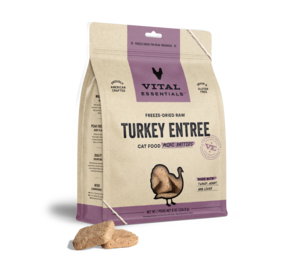 Vital Essentials Freeze-Dried Raw Turkey Entree Cat Food Mini Patties