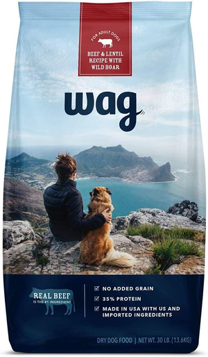 Wag (An Amazon Brand) Dry Dog Food Beef & Lentil Recipe With Wild Boar For Adult Dogs
