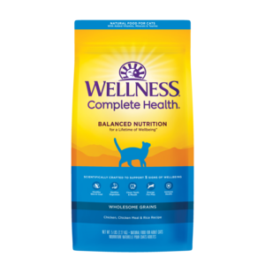 Wellness Complete Health Chicken, Chicken Meal & Rice Recipe With Wholesome Grains For Cats