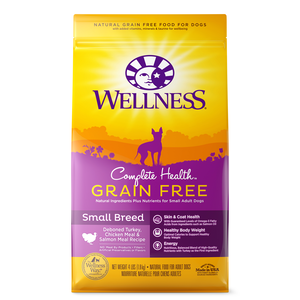 Wellness Complete Health Grain Free Deboned Turkey, Chicken Meal & Salmon Meal Recipe For Small Breed Dogs