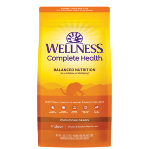 Wellness Complete Health Chicken & Chicken Meal Recipe With Wholesome Grains For Indoor Cats
