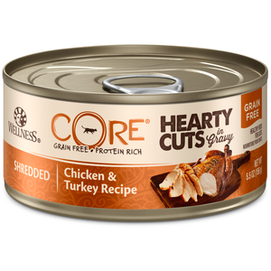 Wellness Core Hearty Cuts In Gravy Shredded Chicken & Turkey Recipe