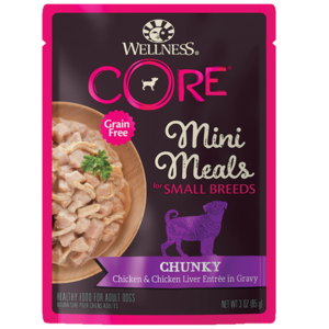 Wellness Core Mini Meals Chunky Chicken & Chicken Liver Entree In Gravy For Small Breeds