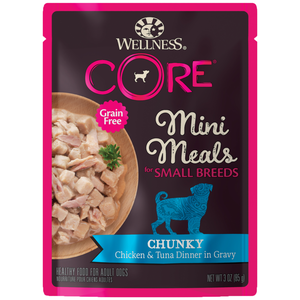 Wellness Core Mini Meals Chunky Chicken & Tuna Dinner In Gravy For Small Breeds