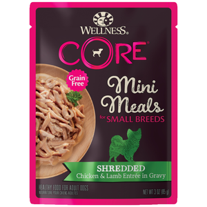 Wellness Core Mini Meals Shredded Chicken & Lamb Entree In Gravy For Small Breeds