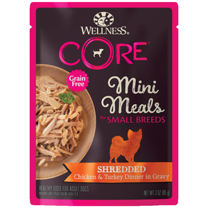 Wellness Core Mini Meals Shredded Chicken & Turkey Dinner In Gravy For Small Breeds