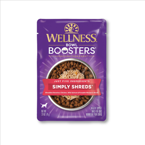Wellness Bowl Boosters Simply Shreds Shredded Boneless Chicken, Wild Salmon & Pumpkin Recipe In Broth