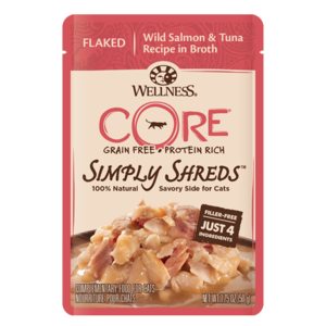 Wellness Core Simply Shreds Flaked Wild Salmon & Tuna Recipe In Broth
