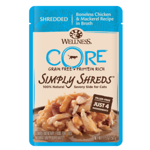 Wellness Core Simply Shreds Shredded Boneless Chicken & Mackerel Recipe In Broth