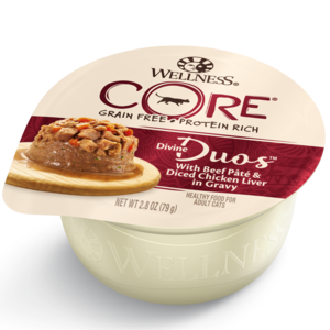 Wellness Core Divine Duos With Beef Pate & Diced Chicken Liver In Gravy