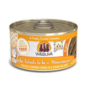Weruva Canned Cat Food Who Wants To Be A Meowionaire? - Chicken & Pumpkin Dinner In A Hydrating Puree