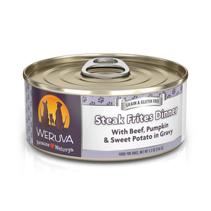 Weruva Canned Dog Food Steak Frites Dinner - With Beef, Pumpkin & Sweet Potato In Gravy