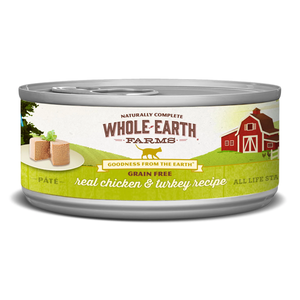 Whole Earth Farms Grain Free Canned Real Chicken & Turkey Recipe Pate