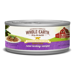 Whole Earth Farms Grain Free Canned Real Turkey Recipe Morsels In Gravy