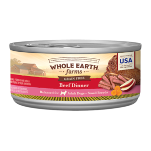 Whole Earth Farms Grain Free Canned Beef Dinner For Small Breed Dogs