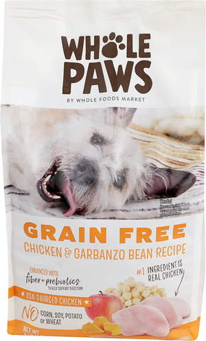 Whole Paws (Whole Foods Market) Dry Dog Food Grain Free Chicken & Garbanzo Bean Recipe