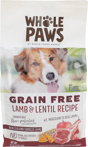 Whole Paws (Whole Foods Market) Dry Dog Food Grain Free Lamb & Lentil Recipe
