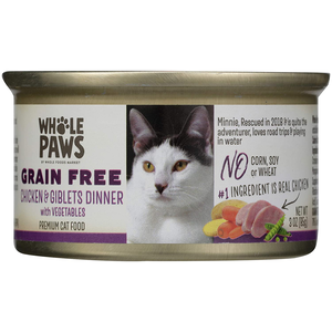 Whole Paws (Whole Foods Market) Premium Cat Food Grain Free Chicken & Giblets Dinner With Vegetables