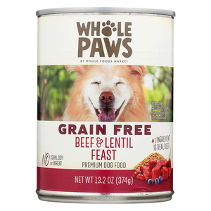 Whole Paws (Whole Foods Market) Premium Dog Food Grain Free Beef & Lentil Feast