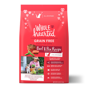 WholeHearted Grain Free Dry Cat Food Beef & Pea Recipe