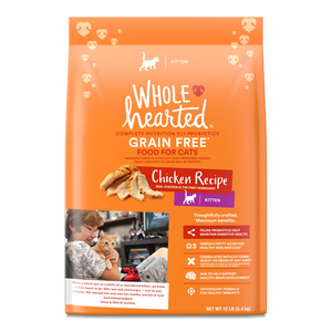 WholeHearted Grain Free Dry Cat Food Chicken Recipe For Kittens