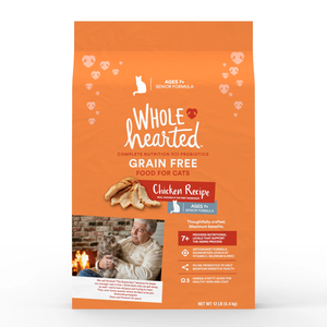 WholeHearted Grain Free Dry Cat Food Chicken Recipe Senior Formula For Ages 7+