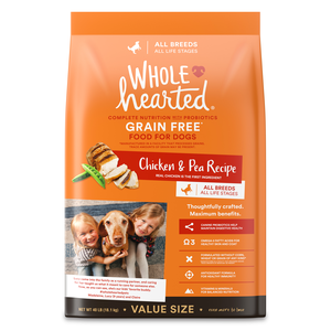 WholeHearted Grain Free Dry Dog Food Chicken & Pea Recipe