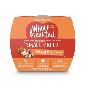 WholeHearted Grain Free Small Breed Chicken & Duck Dinner Minced In Gravy