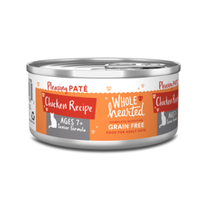 WholeHearted Grain Free Wet Cat Food Chicken Recipe Pate Senior Formula Ages 7+