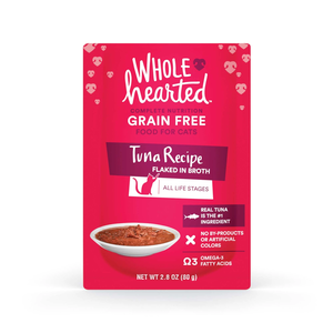 WholeHearted Grain Free Wet Cat Food Tuna Recipe Flaked In Broth