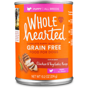 WholeHearted Grain Free Wet Dog Food Chicken & Vegetables Recipe For Puppies