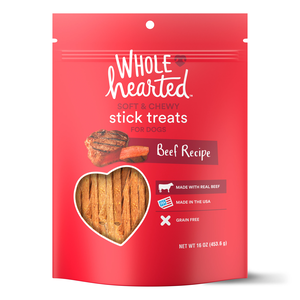 WholeHearted Soft & Chewy Stick Treats Beef Recipe