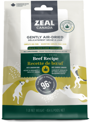 Zeal Canada Gently Air-Dried Beef Recipe With Hemp For Dogs