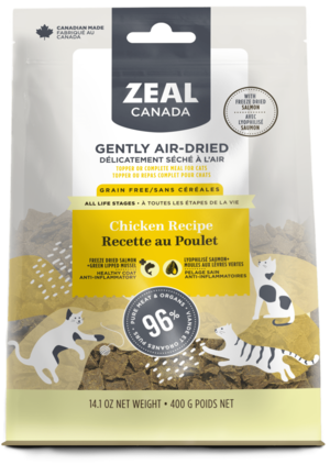 Zeal Canada Gently Air-Dried Chicken Recipe With Freeze-Dried Salmon For Cats