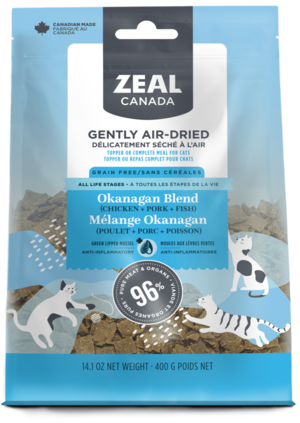 Zeal Canada Gently Air-Dried Okanagan Blend (Chicken + Pork + Fish) For Cats