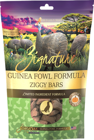 Zignature Limited Ingredient Ziggy Bars Guinea Fowl Formula