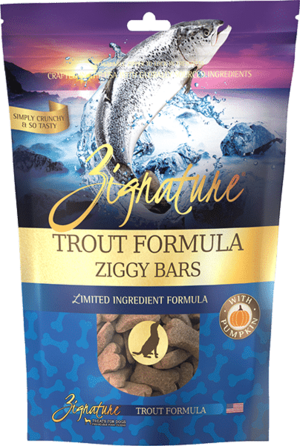 Zignature Limited Ingredient Ziggy Bars Trout Formula