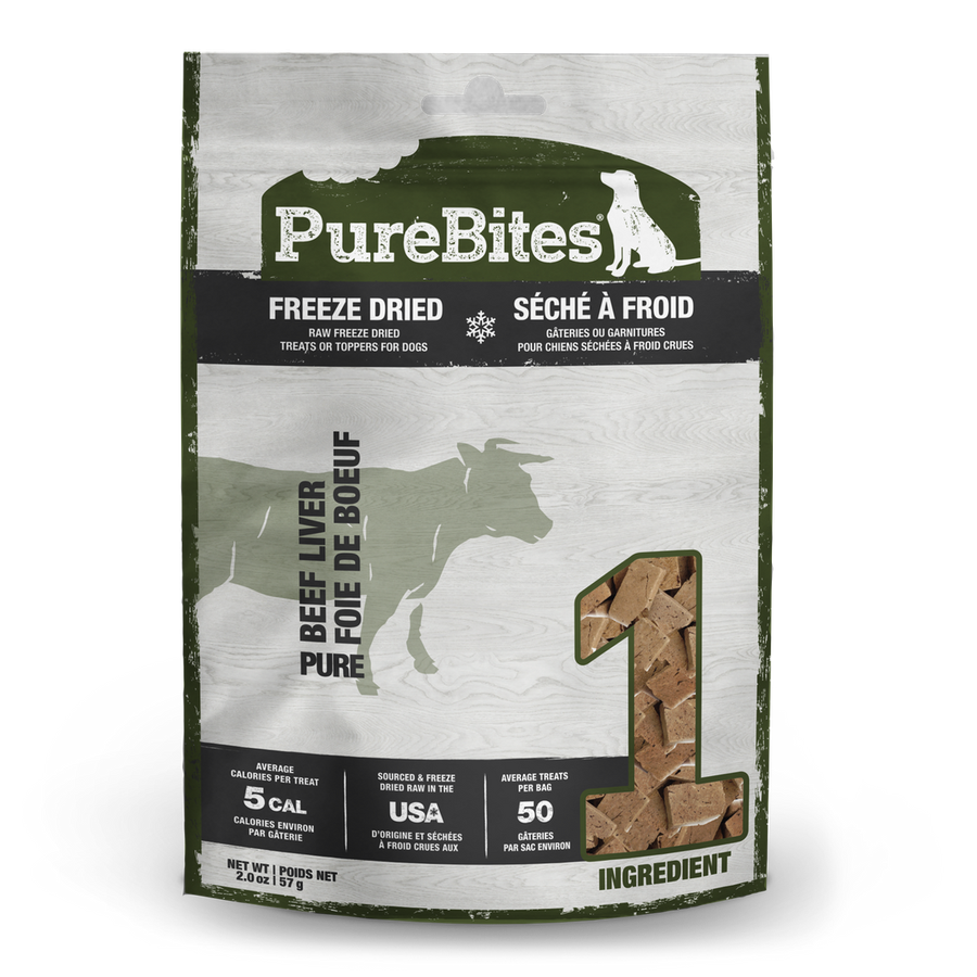 PureBites Raw Freeze-Dried Beef Liver Dog Treats