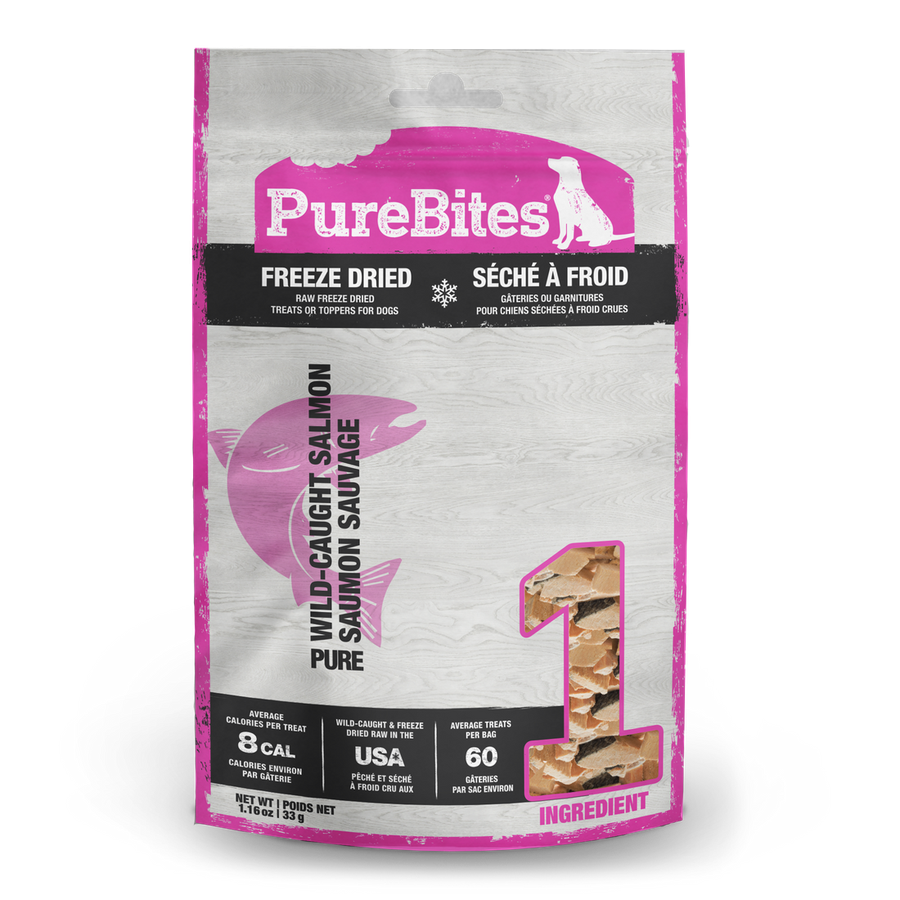 PureBites Raw Freeze-Dried Wild-Caught Salmon Dog Treats