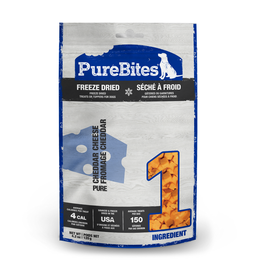 PureBites Raw Freeze-Dried Cheddar Cheese Dog Treats