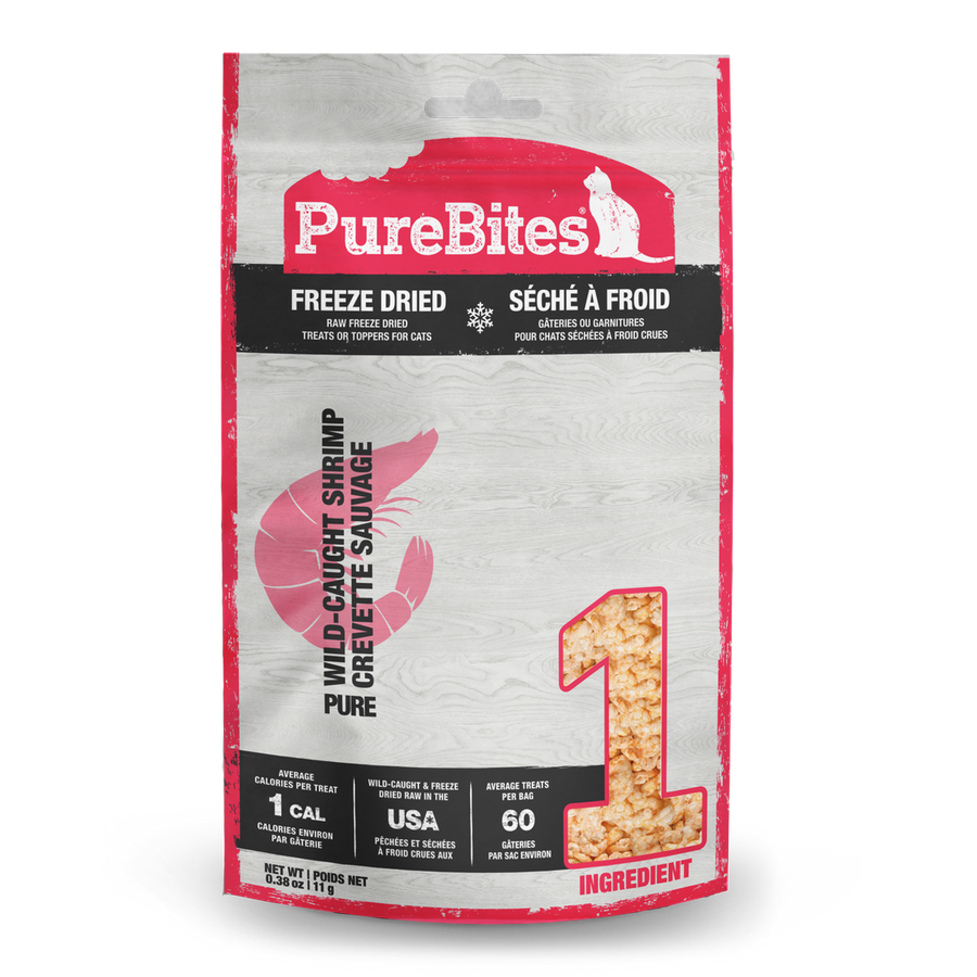 PureBites Raw Freeze-Dried Wild-Caught Shrimp Cat Treats