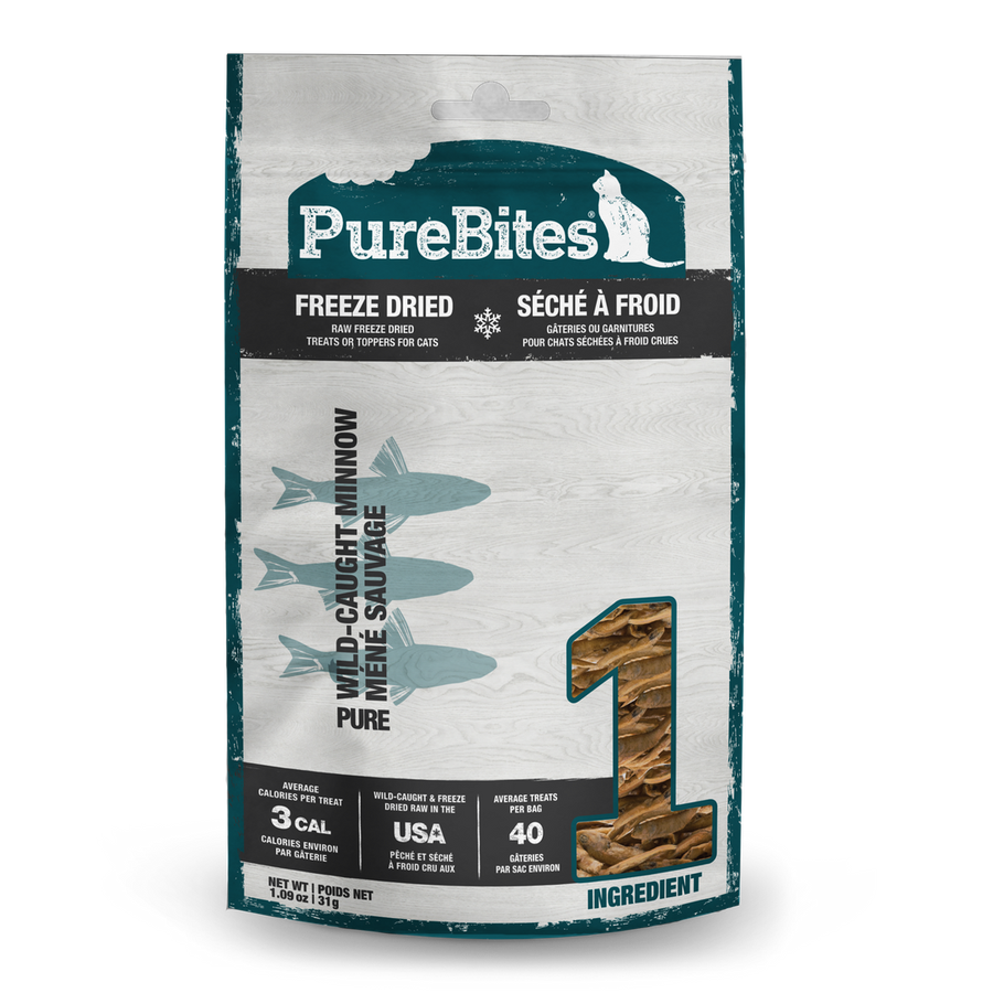 PureBites Raw Freeze-Dried Wild-Caught Minnow Cat Treats
