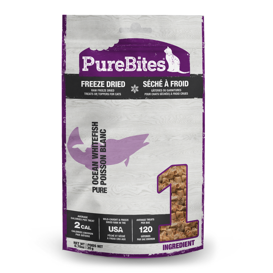 PureBites Raw Freeze-Dried Ocean Whitefish Cat Treats