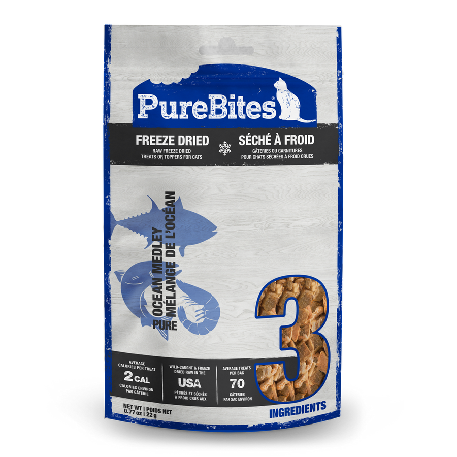 PureBites Raw Freeze-Dried Ocean Medley Cat Treats